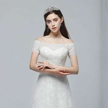 Didder Silver Tiaras for Women Bridal Tiara, Crystal Tiaras and Crowns for Women Princess Tiaras for...