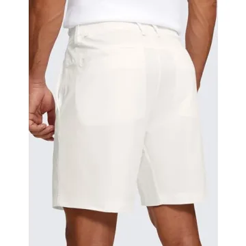 CRZ YOGA Men’s All Day Comfy Golf Shorts - 7" Style and Comfort