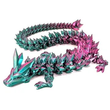 Subpoly Large 24" Crystal Dragon - Rainbow 3D Printed Articulated Figure