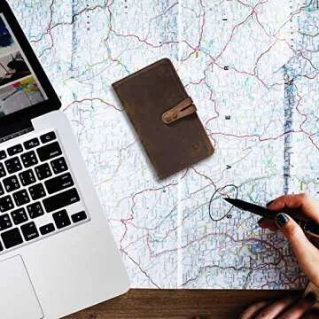 Travel Wallet with RFID Blocking Awesome Passport Wallet Credit Cards Holder Document Organizer Genuine Leather (Coffee)