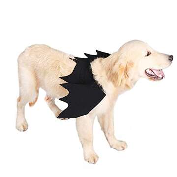 Rypet Dog Bat Costume - Halloween Pet Costume Bat Wings Cosplay Dog Costume Cat Costume for Party M