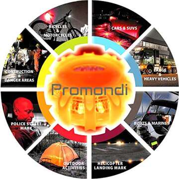 Promondi LED Road Flares Emergency Safety Kit for Cars