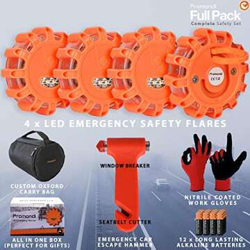 Promondi LED Road Flares Emergency Safety Kit for Cars