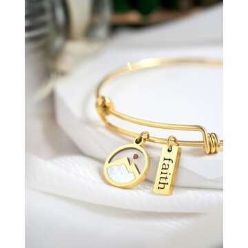 JOGDIAM Christian Gifts for Women Mustard Seed Bracelet Jewelry Birthday Gifts for Teenager Faith Religious Inspirational Spiritual Baptism Gifts for Women
