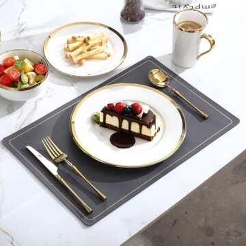 Loymokinar White Plates, Set of 6, 8 inch, White Plates with Gold Trim Porcelain, Small Dessert Plates,Small Plate, Gold Ceramic Plates, Small Appetizer Plates, Small White Plates, Small Salad Plates.