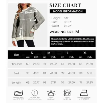 MISSFASHION Cozy Chenille Sweater for Women - Fall Casual