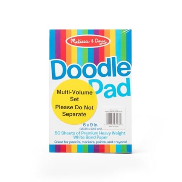 Melissa & Doug Drawing Paper Pad (6 x 9 inches) - 50 Sheets, 4-Pack - Kids Drawing Paper, Drawing And Coloring Pad For Kids, Art Paper For Kids