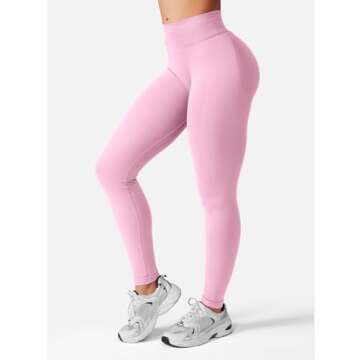 YEOREO Eileen Hidden Scrunch Butt Workout Leggings for Women Lifting Seamless Mid Low Waist 25" Gym ...