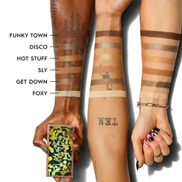 URBAN DECAY Naked Foxy Mini, Olive Neutral Eyeshadow Palette, Matte, Metallic, Shimmer & Glitter Finish, 6 Gold & Taupe Eye Shadows, Travel Friendly Size, Vegan, Cruelty-free