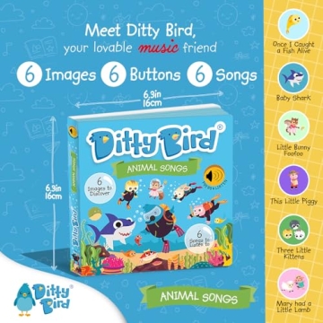 Ditty Bird Animal Songs Book - Interactive Sound Fun