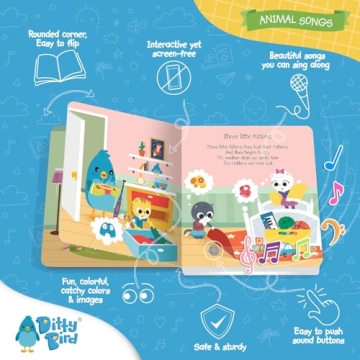 Ditty Bird Animal Songs Book - Interactive Sound Fun