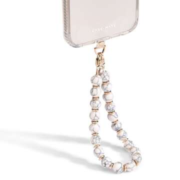 Case-Mate Phone Charm with Beaded Marble - Detachable Anti Theft Strap - Hands-Free iPhone Wrist Str...