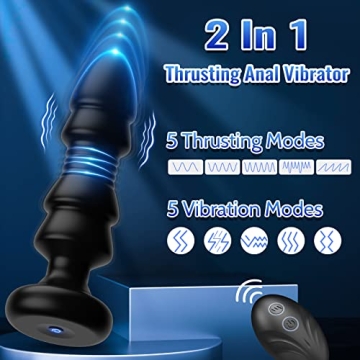 Thrusting Anal Vibrator - Remote Control & Versatile