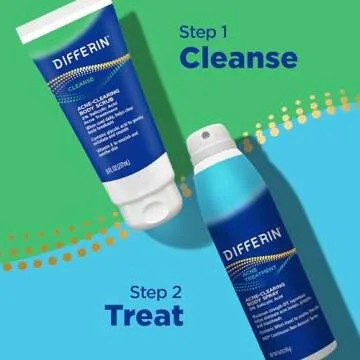 Differin Body Scrub with Salicylic Acid Acne Clearing Improves Tone and Texture Prone Skin on Back Shoulders and Chest, 8 Oz (Packaging May Vary)