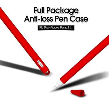 AWINNER Silicone Case Compatible with Apple MU8F2AM/A Pencil (2nd Generation) Holder Sleeve Skin Poc...