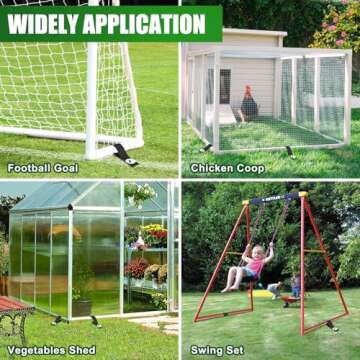 Eurmax USA Ground Anchors Screw in Trampoline Anchors High Wind Tent Stakes Heavy Duty Ground Stakes Trampoline Stakes Anchor Kit Set of 4 Bonus 4 Strong Belt (Silver)