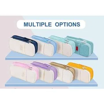 Arnuixty Large Storage Pencil Case with Zipper Pouch