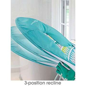 Summer Deluxe Baby Bather (Triangle Stripes) – Bath Support for Use in the Sink or Bathtub – Includes 3 Reclining Positions