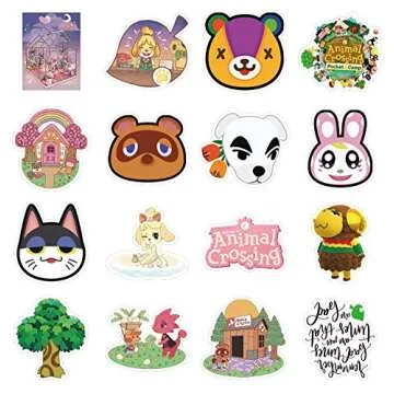 Animal Crossing Stickers: 50 Vinyl Waterproof Stickers