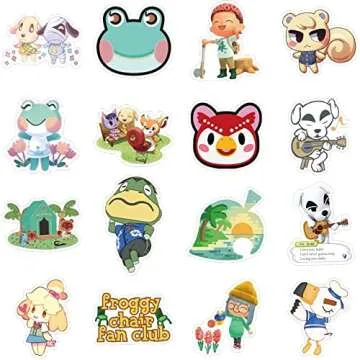 Animal Crossing Stickers: 50 Vinyl Waterproof Stickers