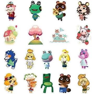 Animal Crossing Stickers: 50 Vinyl Waterproof Stickers