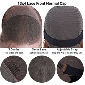 UNICE Body Wave 13X4 HD Lace Front Wigs Put on and Go Glueless Wig Human Hair Pre Plucked Pre Cut Pre Everything Frontal Wig Beginners Friendly 18 Inch