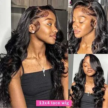 UNICE Body Wave 13X4 HD Lace Front Wigs Put on and Go Glueless Wig Human Hair Pre Plucked Pre Cut Pre Everything Frontal Wig Beginners Friendly 18 Inch