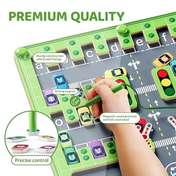 Magnetic Alphabet Maze Montessori Toy for Toddlers 2-4