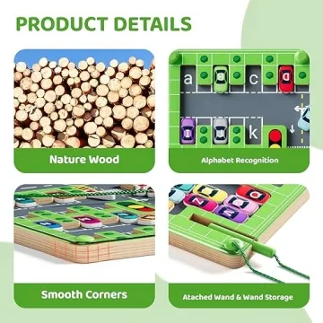 Magnetic Alphabet Maze Montessori Toy for Toddlers 2-4