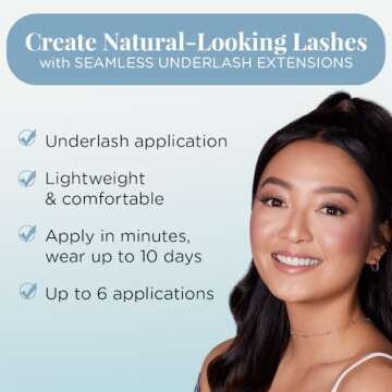 Ardell Seamless Eyelash Extension Kit, Faux Mink - Customizable DIY Lash Clusters, Includes Bond & Seal and Applicator for Long-Lasting Natural Lashes, 1 Pack
