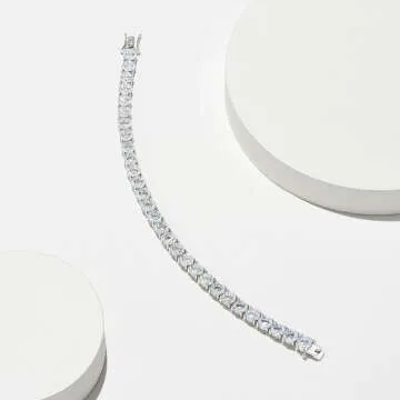 Sterling Silver Cubic Zirconia Tennis Bracelet