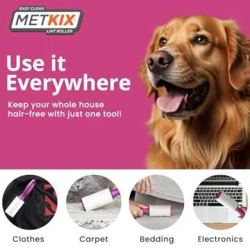 Metkix Lint Rollers for Pet Hair Extra Sticky, Special Cover Design, Pet Hair Remover, 400 Sheets