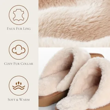 OOW Fuzzy Slippers: Cozy Faux Fur House Shoes for Women