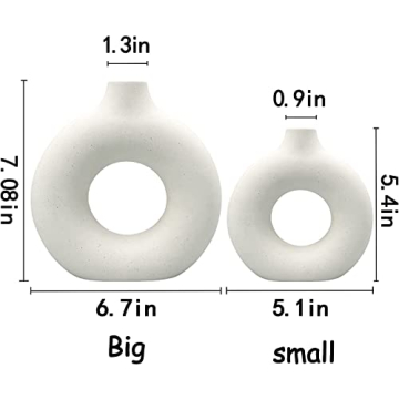 Modern White Ceramic Vases Boho Nordic Home Decor