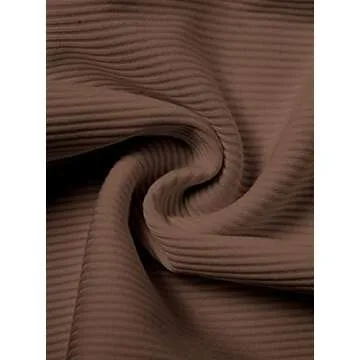 Remidoo Women's Sexy Sleeveless Front Lace Up Crop Top Rib Knit Cutout Tank Solid Brown Large