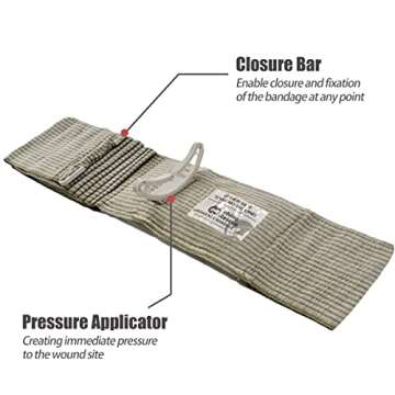 6" Tactical Compression Bandage for Emergencies and First Aid
