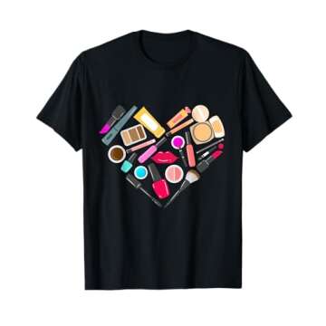 Makeup Artist Heart Beautician T-Shirt - Love Your Craft!