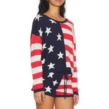 Hassembly Women 2 Piece Patriotic Outfit for Summer Fun