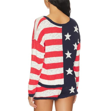 Hassembly Women 2 Piece Patriotic Outfit for Summer Fun