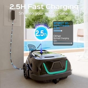 WYBOT A1 Cordless Pool Vacuum Dual Filters Fast Charging