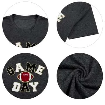Game Day Shirts Women Football T-Shirt for Fans