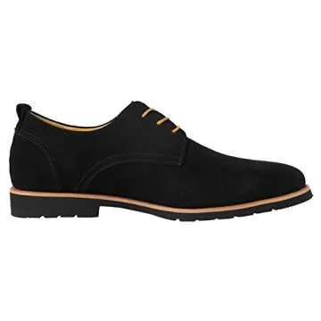 iloveSIA Men's Leather Suede Oxfords Shoe US Size 10.5 Black+Nude