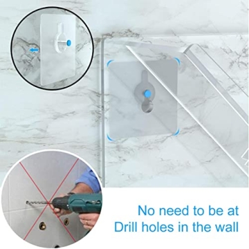 NIUBEE Acrylic Shower Caddy Rust-Proof No Drill Organizer