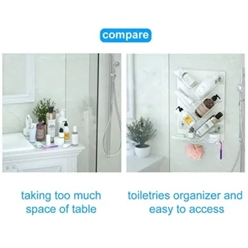 NIUBEE Acrylic Shower Caddy Rust-Proof No Drill Organizer