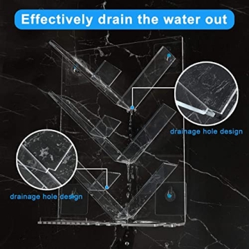 NIUBEE Acrylic Shower Caddy Rust-Proof No Drill Organizer