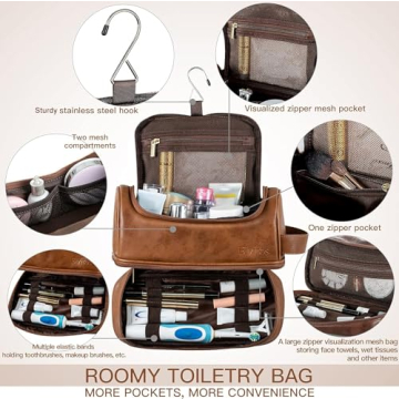 Elviros Toiletry Bag for Stylish Travel Organization