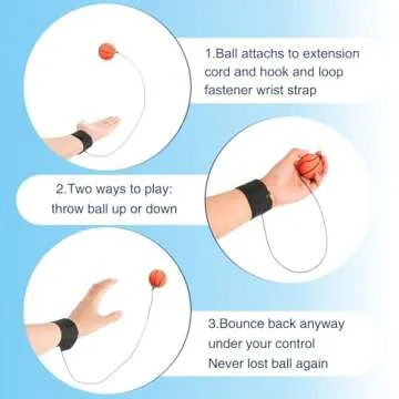 Skylety 24 Wrist Return Sports Balls for Teens and Kids