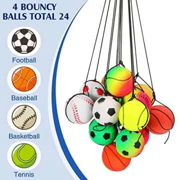 Skylety 24 Wrist Return Sports Balls for Teens and Kids