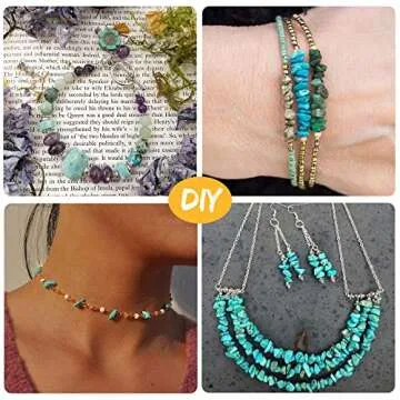 Efivs Arts 1500PCS Stone Beads, Crystal Beads Ring Making Kit Gemstone Beads Set 24 Styles Crystal Pieces Crushed Chunked for DIY Crafts for Holiday Gift