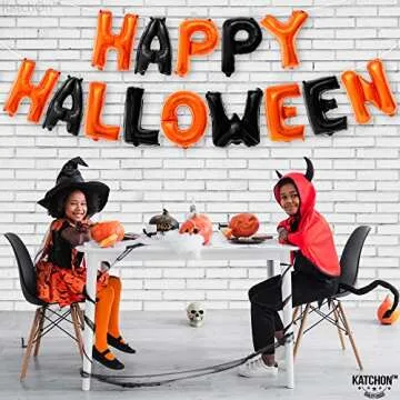 KatchOn Happy Halloween Balloons Banner Pack for Parties